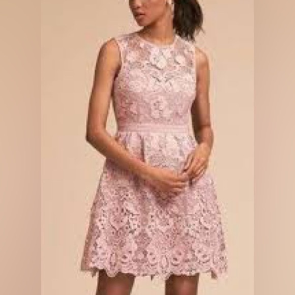 BHLDN Rosaline Mauve Lace Dress Medium NWOT Anthropologie Wedding Guest Cocktail - Picture 14 of 14